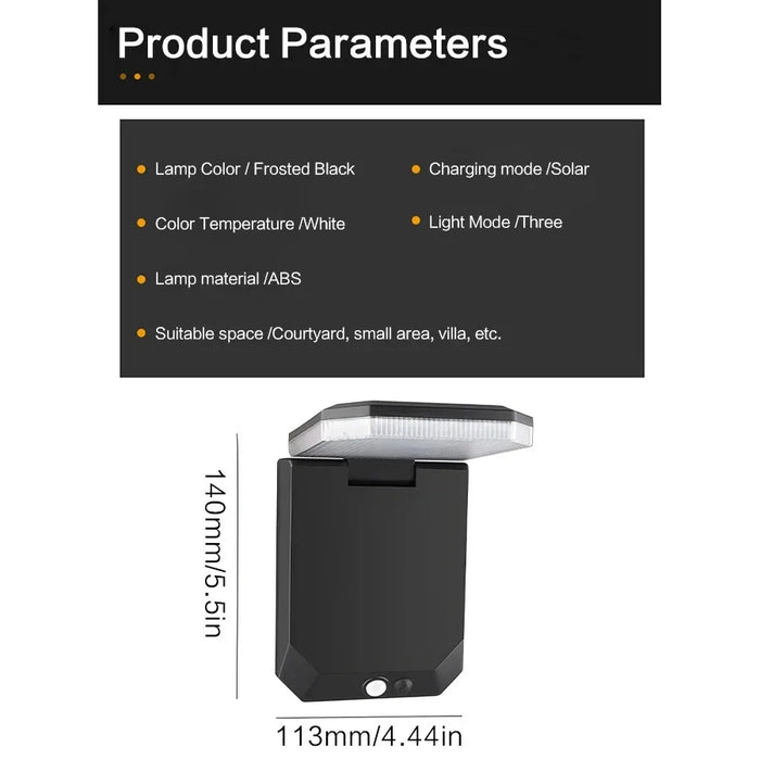 WELCOME DEAL -  Get 1  FREE - Solar Foldable LED Wall Light, Motion Sensor, 3 Modes (Outdoor)