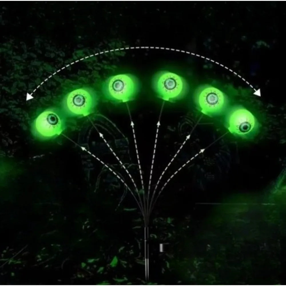 Halloween LED Eyeball Lights Solar Garden Lawn Lights Outdoor Scary Decoration Lights Halloween Party Decorations Waterproof