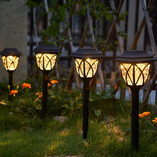 Solar Pathway Lights LED 2pack Outdoor Landscape Path Lamp Waterproof Solar Garden Lights for Yard Garden Walkway Patio Driveway