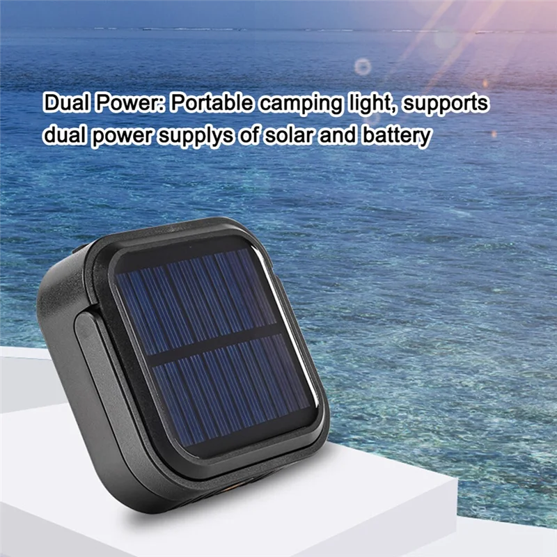ABJI-LE-D Solar Camping Light Emergency Lamp Stepless Dimming Campsite Lantern With Portable Power Bank 3 Color Temperatures