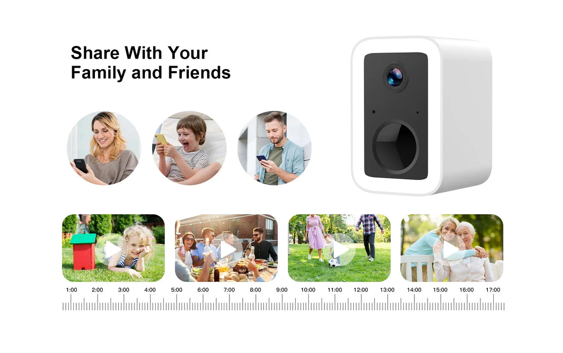 Outdoor 3MP Solar HD Surveillance Camera LED Full Color Night Vision Intelligent Motion Detection IP66 Waterproof High Endurance