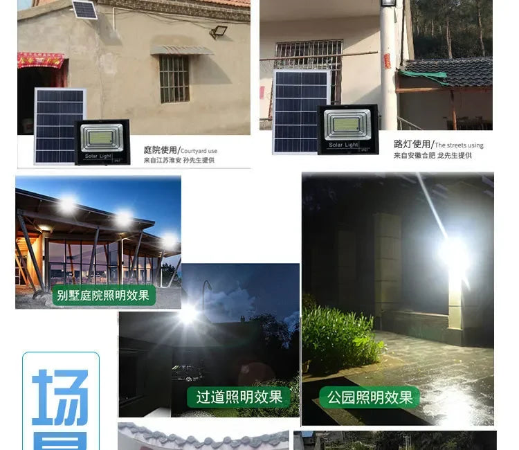 New Solar Light Outdoor Lighting 30W Garden Light Indoor and Outdoor Super Bright Extra High Power Solar Floodlight Low Price