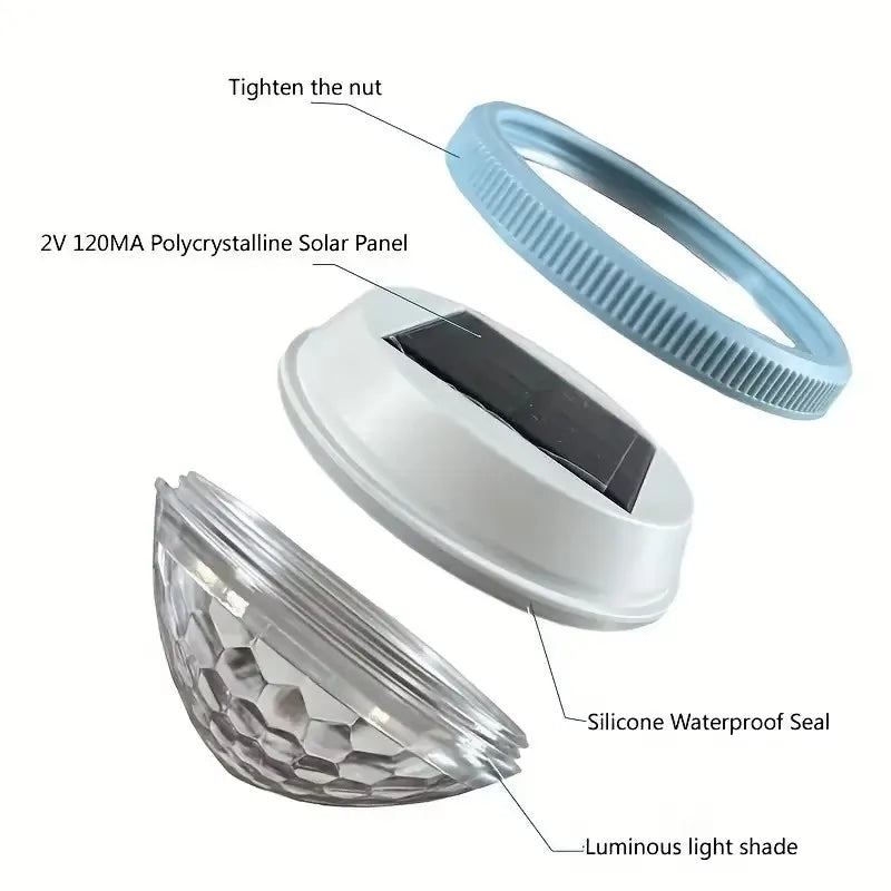 Solar floating pool light, LED automatic lighting at night, automatic charging and turning off lights during the day, colorful d