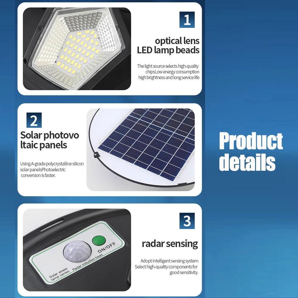 Solar outdoor street lamp UFO solar street lamp garden lamp with sensorintelligent light sensesuitable for all kinds of scenes
