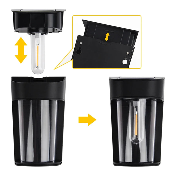 Solar Wall Lights Outdoor Porch Lights Fixture Solar Lantern Motion Sensor Waterproof Entryway Door Exterior Wall Lamp
