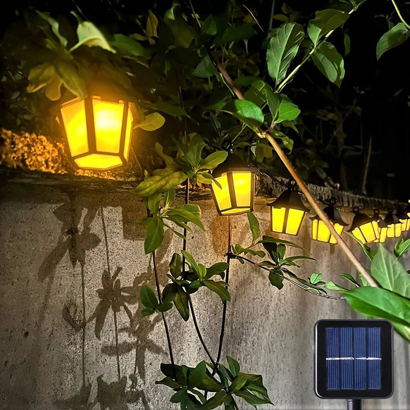 Outdoor Solar String Lights 5m 20 Lanterns Waterproof Decor Patio Lamp Christmas Backyard Deck Fence Courtyard Sun Fairy Light