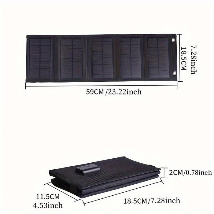 Portable Solar Panel 35W High Power Waterproof Foldable Outdoor Power Supply USB Computer Mobile Phone For Outdoor Camping