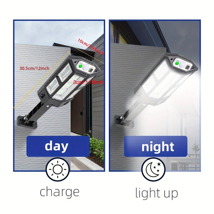 1pc Solar Street Lights,43LED Solar Wall Light Outdoor,Remote Control Solar Flood Light,Motion Sensor,For Yard,Garden Lamp