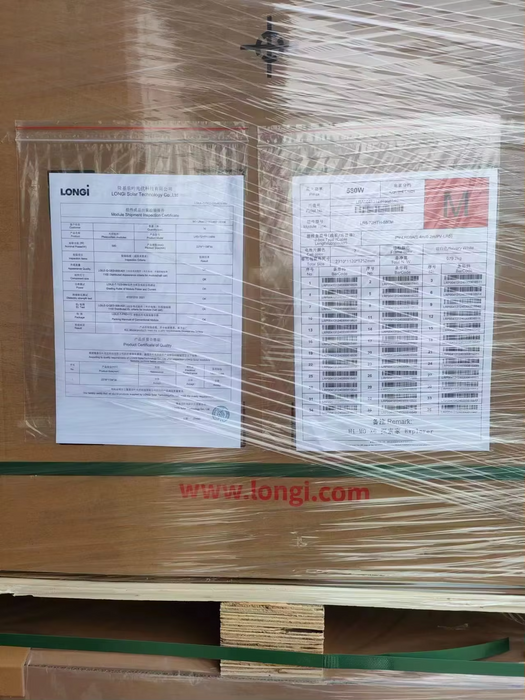 Longi Solar Pallets LR8-66HYD