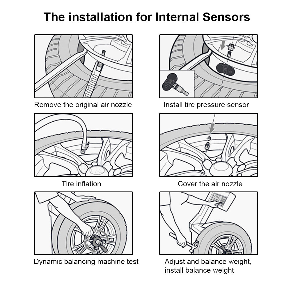 Car Tire Pressure Alarm Monitor System Solar Power TPMS Temperature Alert LCD Display With 4 Internal/External Sensor