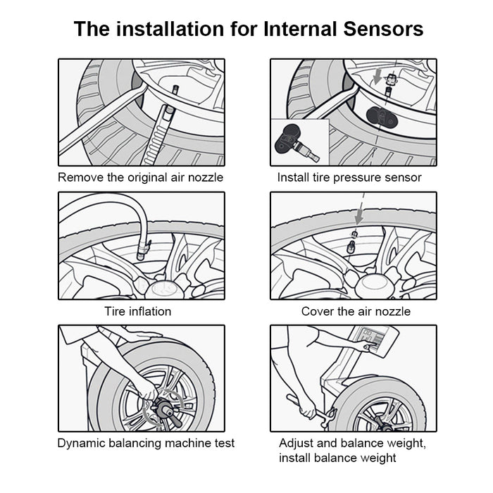 Car Tire Pressure Alarm Monitor System Solar Power TPMS Temperature Alert LCD Display With 4 Internal/External Sensor
