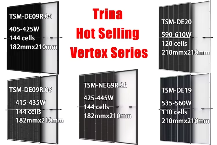 420w 430w 450w all black monocrystalline Trina Solar Panels Pallets